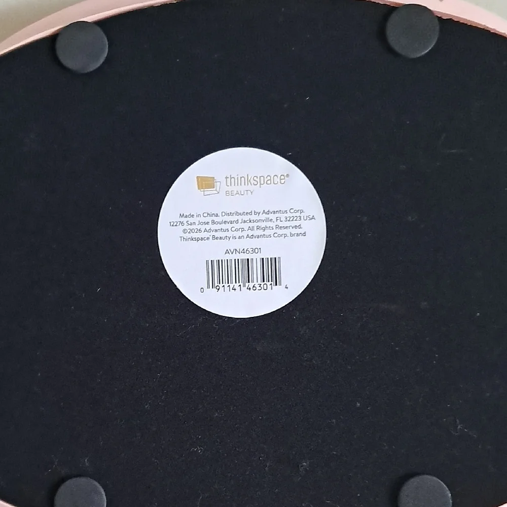 New!Ornate Pink Oval Vanity Mirror Tray